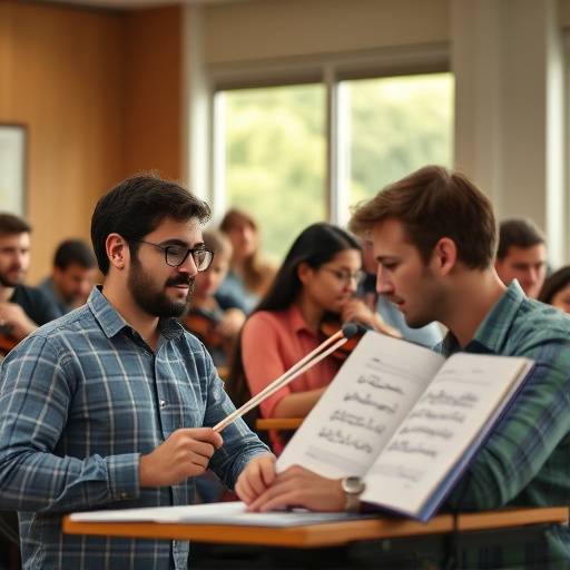 A classroom full of students taking a music theory class.